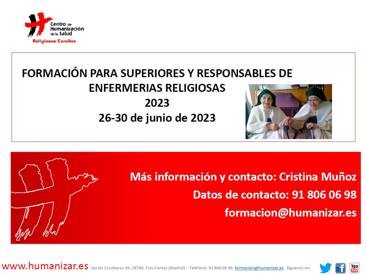 Formación para Superiores y Responsables de enfermerías religiosas