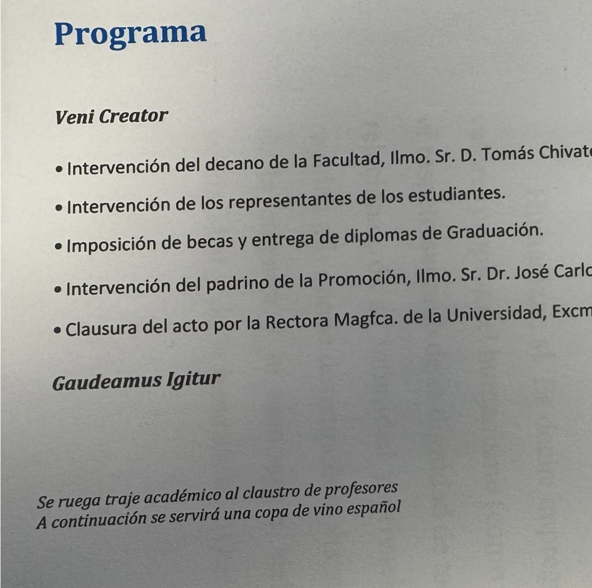 Bermejo: padrino medicina y enfermería