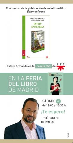 Estaré en la Feria del Libro el día 6 de junio, sábado