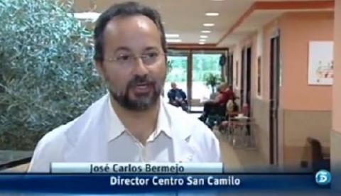 José Carlos Bermejo en TV5 presentando la Unidad de Paliativos
