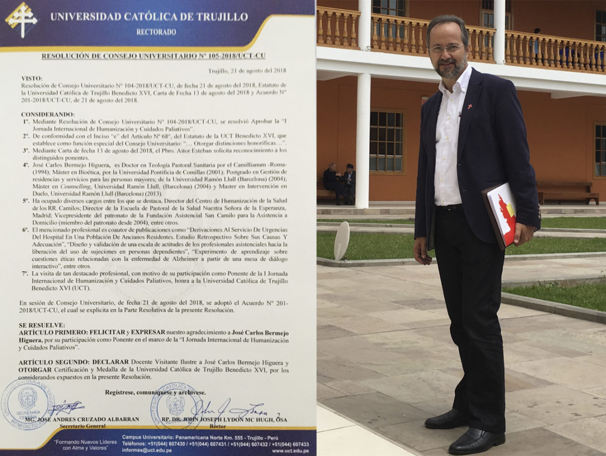 José Carlos Bermejo, profesor visitante ilustre en Universidad Católica de Trujillo