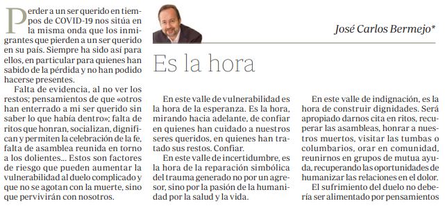 Perder a un ser querido en tiempos de COVID-19 - José Carlos Bermejo Perder a un ser querido en tiempos de COVID-19 - José Carlos Bermejo