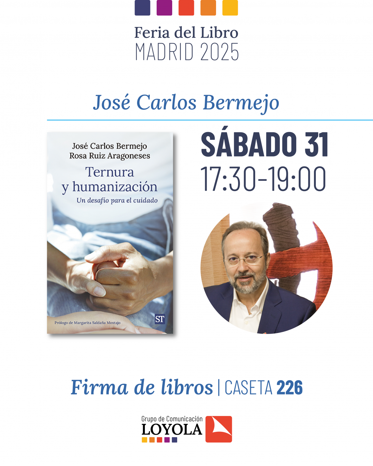 Bermejo en la Feria del libro el sábado 31